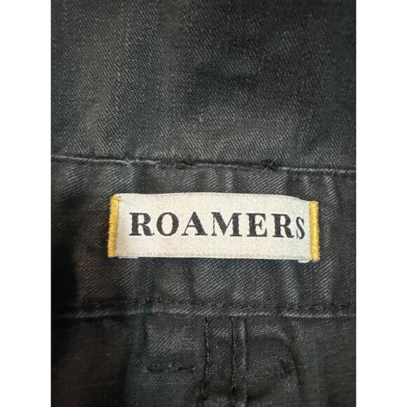 Roamers 28 Faded Black Denim Overalls Hemp Organic Cotton Adjustable Straps Pock - Picture 8 of 11
